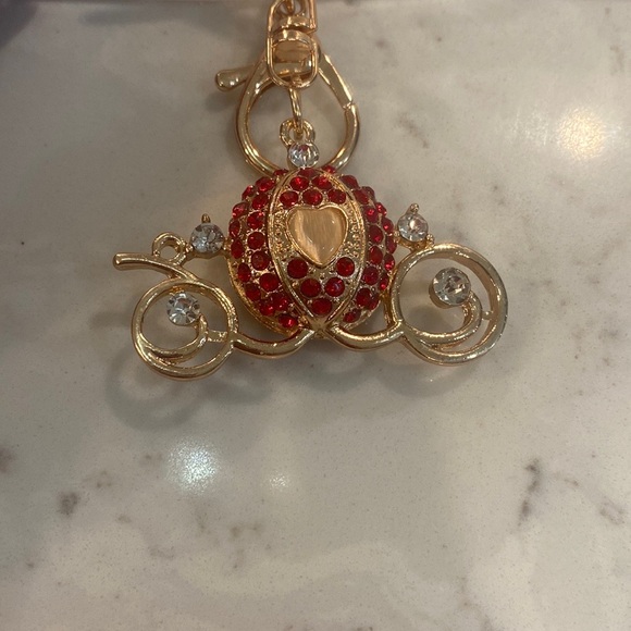 Nicole Gold and Red Carriage Ornament - Picture 1 of 3